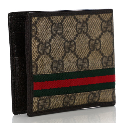 Gucci GG Plus Monogram Web Bi-Fold Wallet Dark Brown 3 of 12