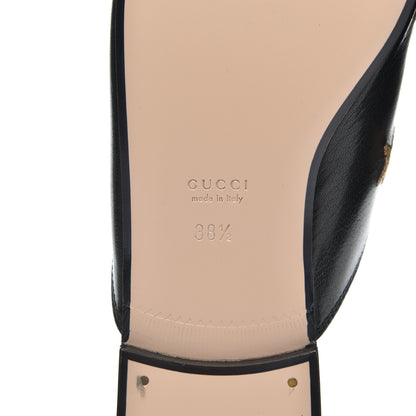 Gucci Goatskin Bee Star Embroidered Womens Princetown Slippers 38.5 Black 7 of 8