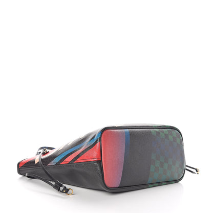 Louis Vuitton Damier Race Neverfull MM Noir Rouge 5 of 10