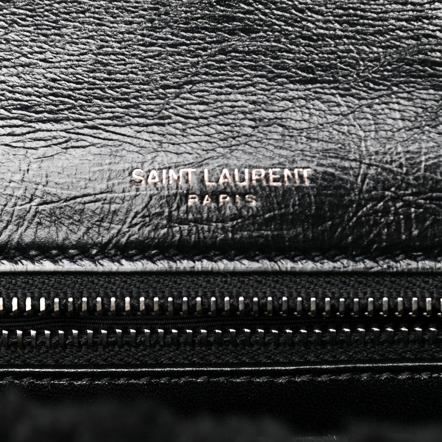 Saint Laurent Crinkled Calfskin Shearling Monogram Medium Niki Chain Satchel Black 6 of 11