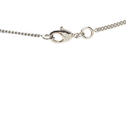 Chanel Crystal Timeless CC Necklace Silver 4 of 6