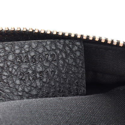 Gucci Pebbled Calfskin Nylon Monogram Belt Bag Black 7 of 10
