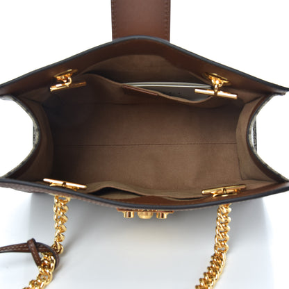 Gucci GG Supreme Monogram Calfskin Small Padlock Tote Beige Ebony Tuscany 5 of 10
