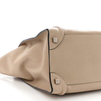 Celine Drummed Calfskin Shoulder Luggage Dune 9 of 13