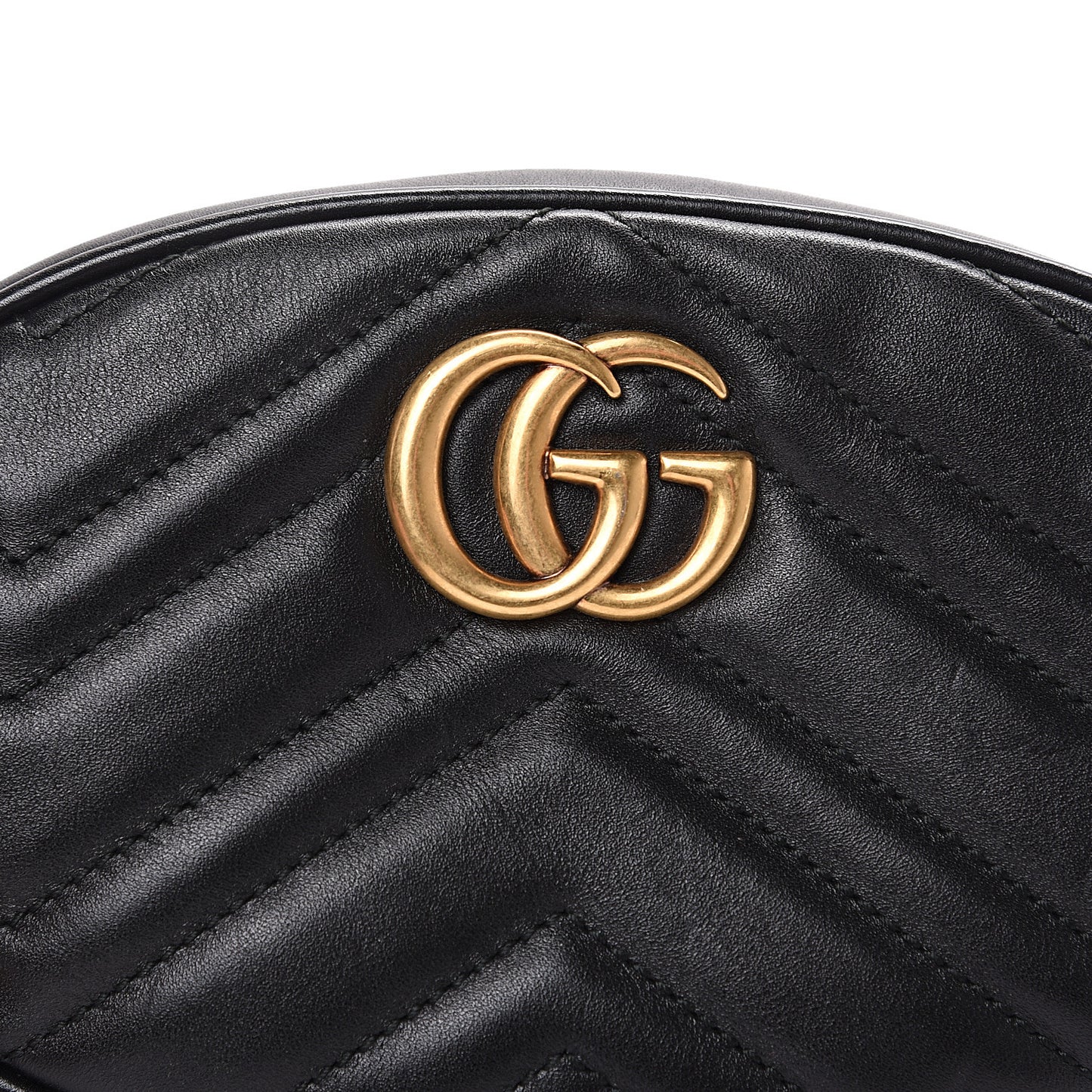 Calfskin Matelasse GG Marmont Belt Bag 95 38 Black
