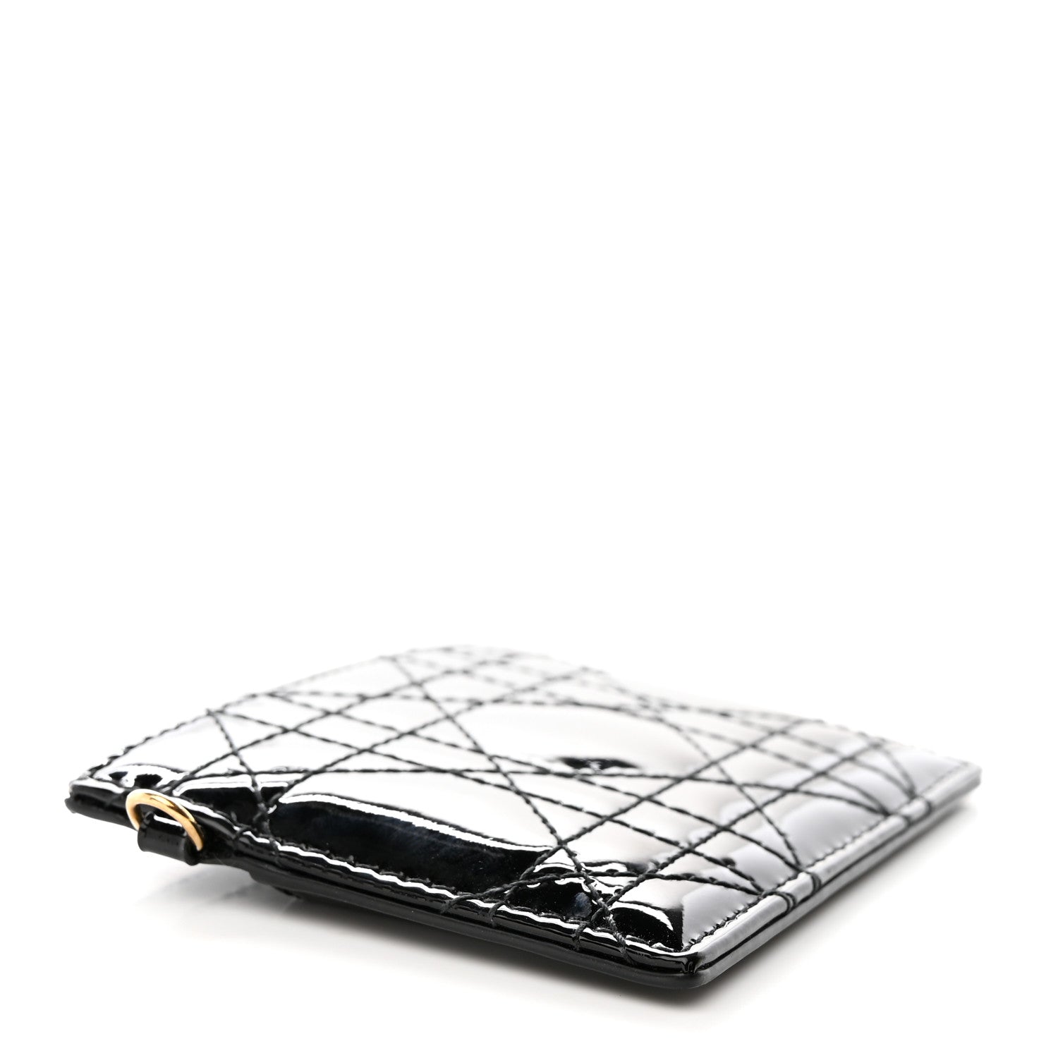 Christian Dior Patent Cannage Lady Dior Card Holder Black 4 of 10