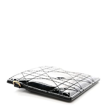 Christian Dior Patent Cannage Lady Dior Card Holder Black 4 of 10