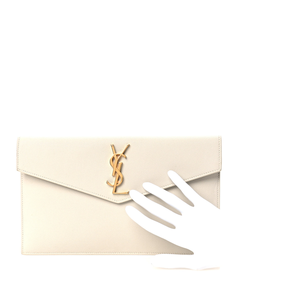 Saint Laurent Grain De Poudre Uptown Pouch Crema Soft 2 of 9