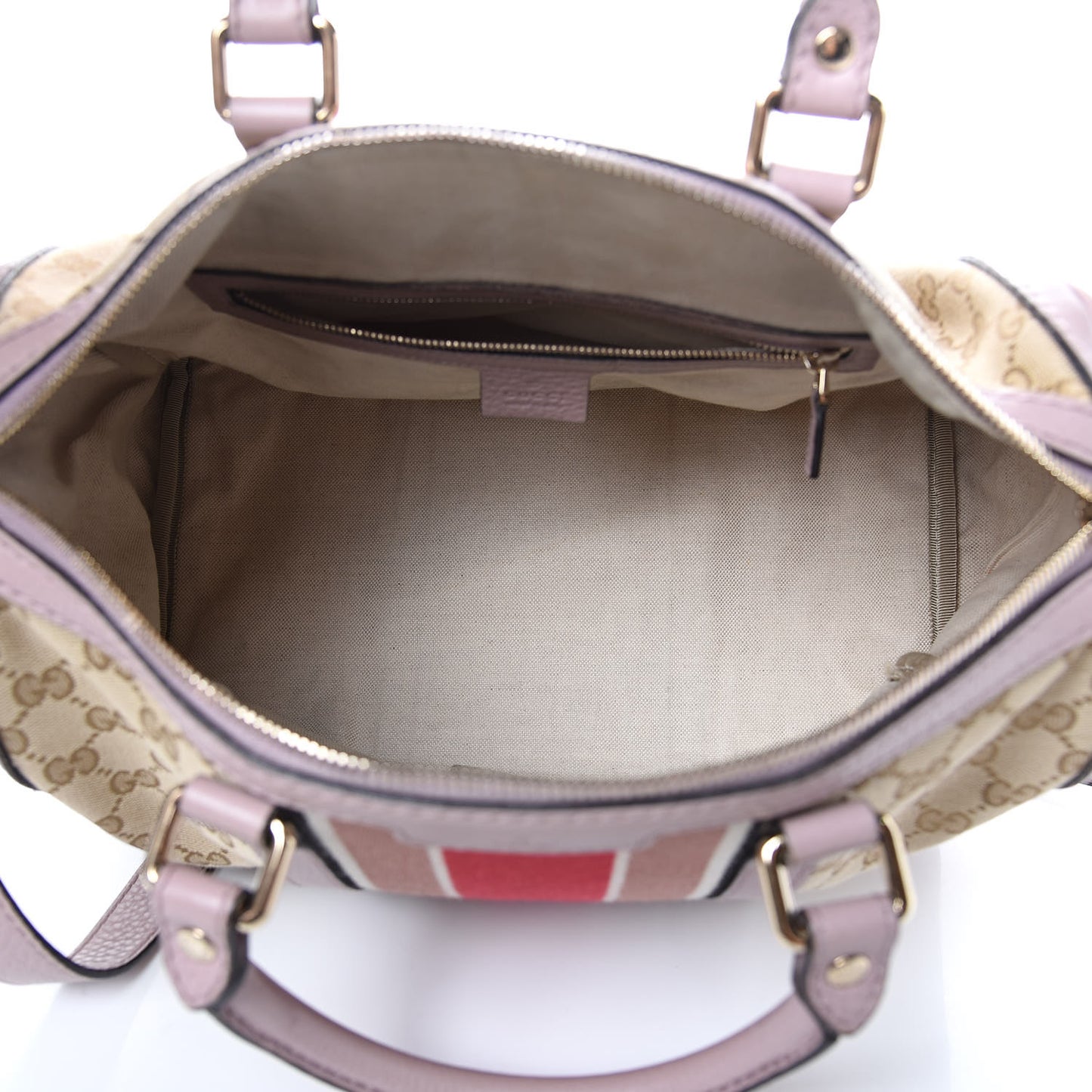 Monogram Selleria Calfskin Vintage Web Medium Boston New Sand Lilas
