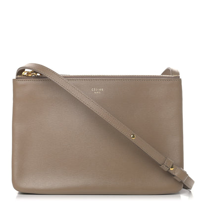 Celine Liege Calfskin Large Trio Crossbody Bag Taupe 1 of 5