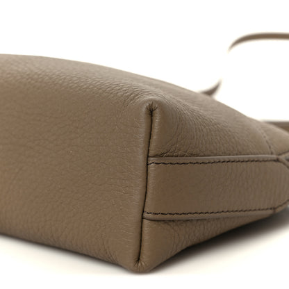The Row Grained Calfskin Annie E/W Crossbody Bag Smoked Taupe 10 of 10