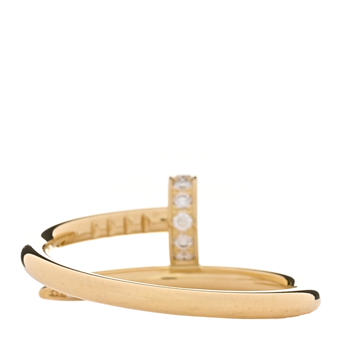 18K Yellow Gold Diamond Small Juste Un Clou Ring 58 8.25 48/4.5