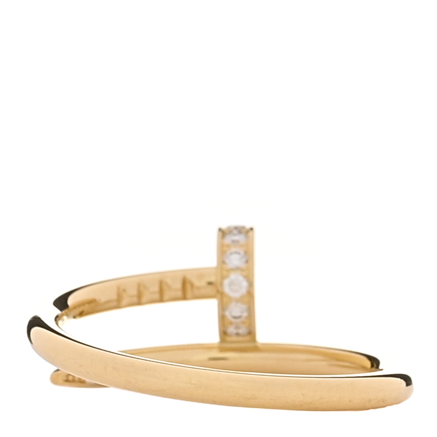 Cartier 18K Yellow Gold Diamond Small Juste Un Clou Ring 58 8.25 48/4.5 3 of 5