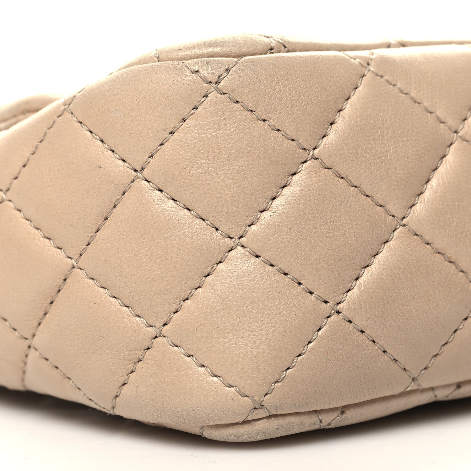 Chanel Lambskin Quilted Valentine Charms Medium Single Flap Beige 9 of 13