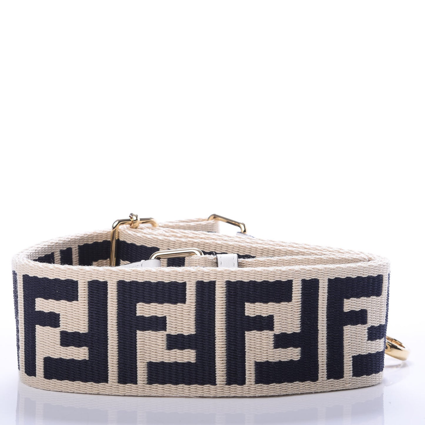 Ribbon Vitello Seta FF 1974 Adjustable Strap You Nuvola Midnight White Ice