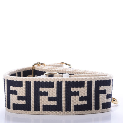 Fendi Ribbon Vitello Seta FF 1974 Adjustable Strap You Nuvola Midnight White Ice 2 of 4