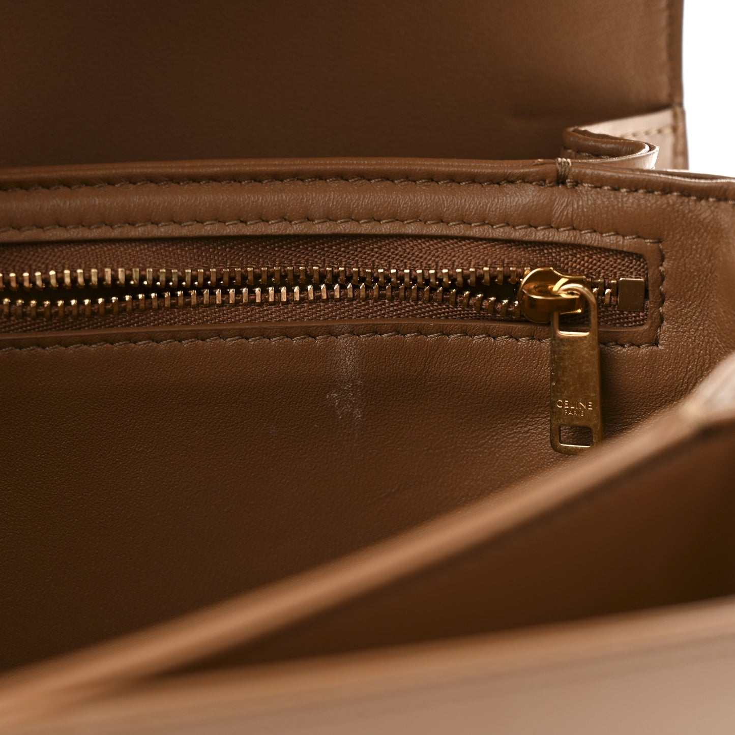 Shiny Calfskin Medium Triomphe Bronze