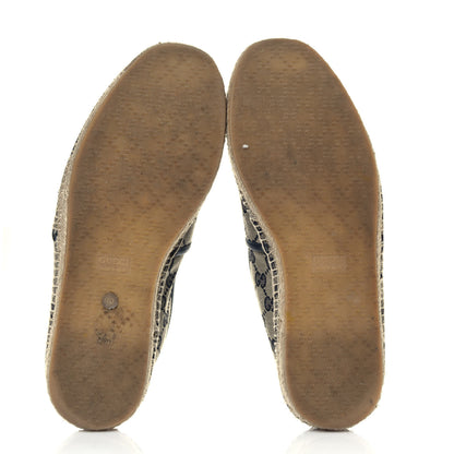 Gucci Monogram Miro Soft Calfskin Mens Espadrilles 10 Beige Blue 5 of 7