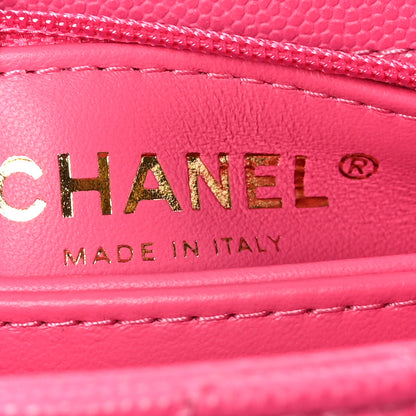 Chanel Caviar Quilted Extra Mini Coco Handle Flap Rose 7 of 9