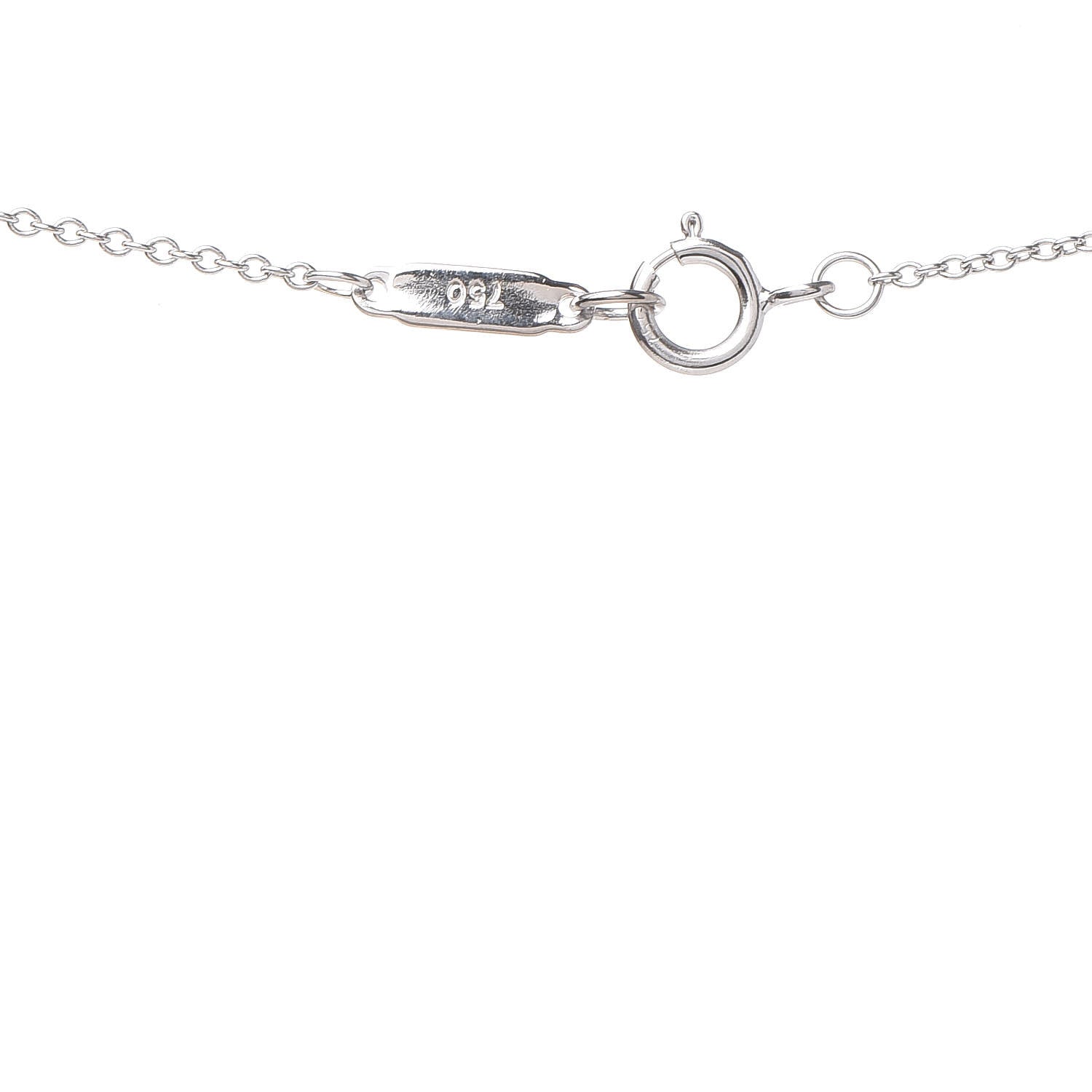 Tiffany 18K White Gold Diamond Mini Cross Pendant Necklace 6 of 6