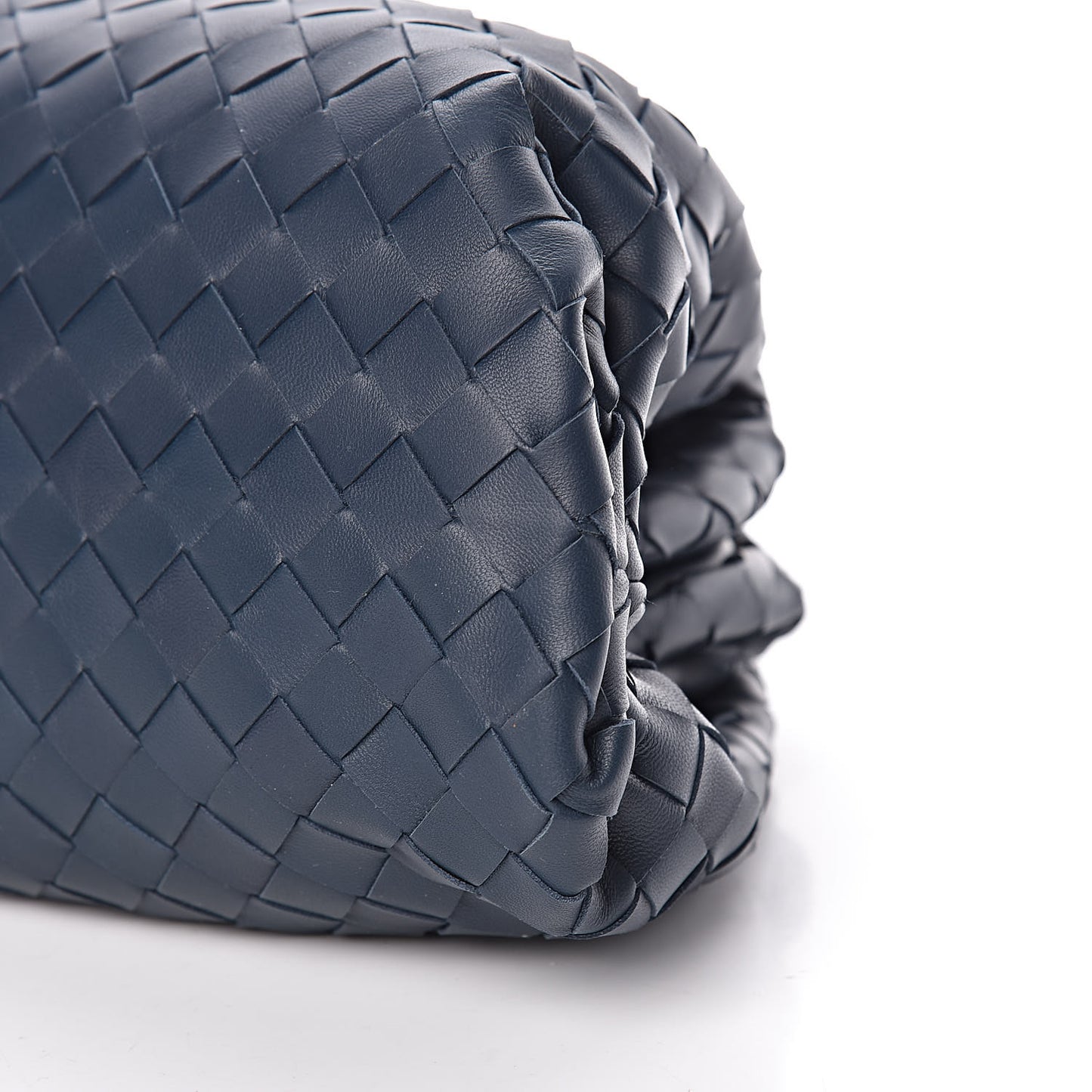 Nappa Maxi Intrecciato The Pouch Oversized Clutch Deep Blue