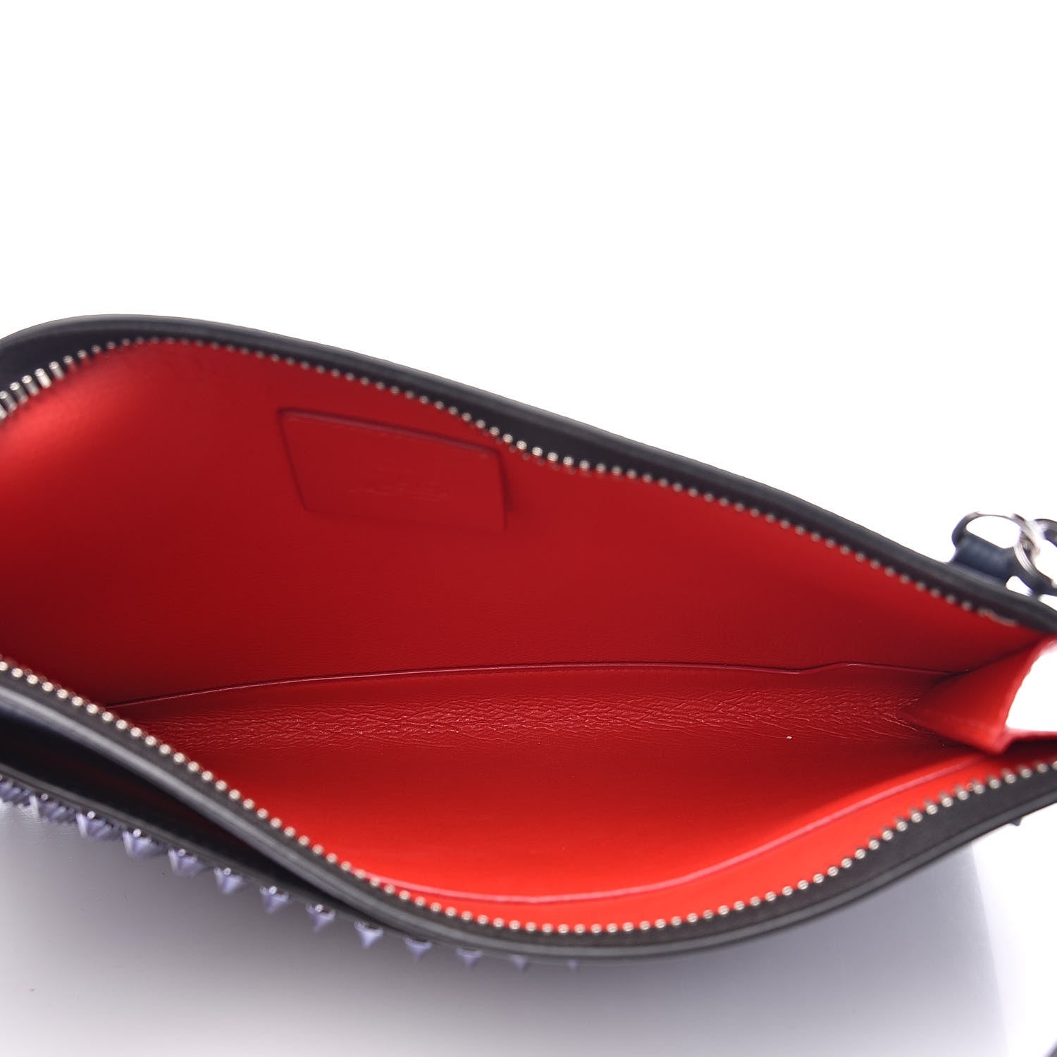 Christian Louboutin Calfskin Studded Skypouch Crossbody Clutch Marine 5 of 10