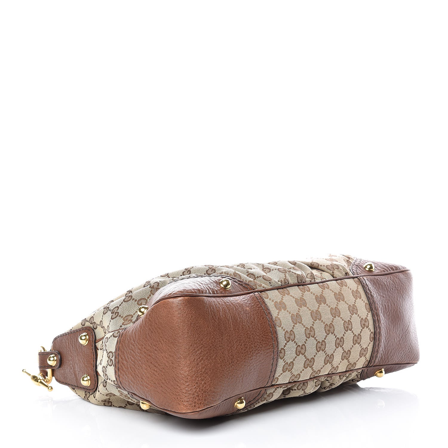 Gucci Monogram Medium Jockey Hobo Brown 4 of 17