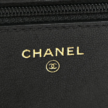 Chanel Lambskin Quilted Chanel 19 Wallet On Chain WOC Black 6 of 12