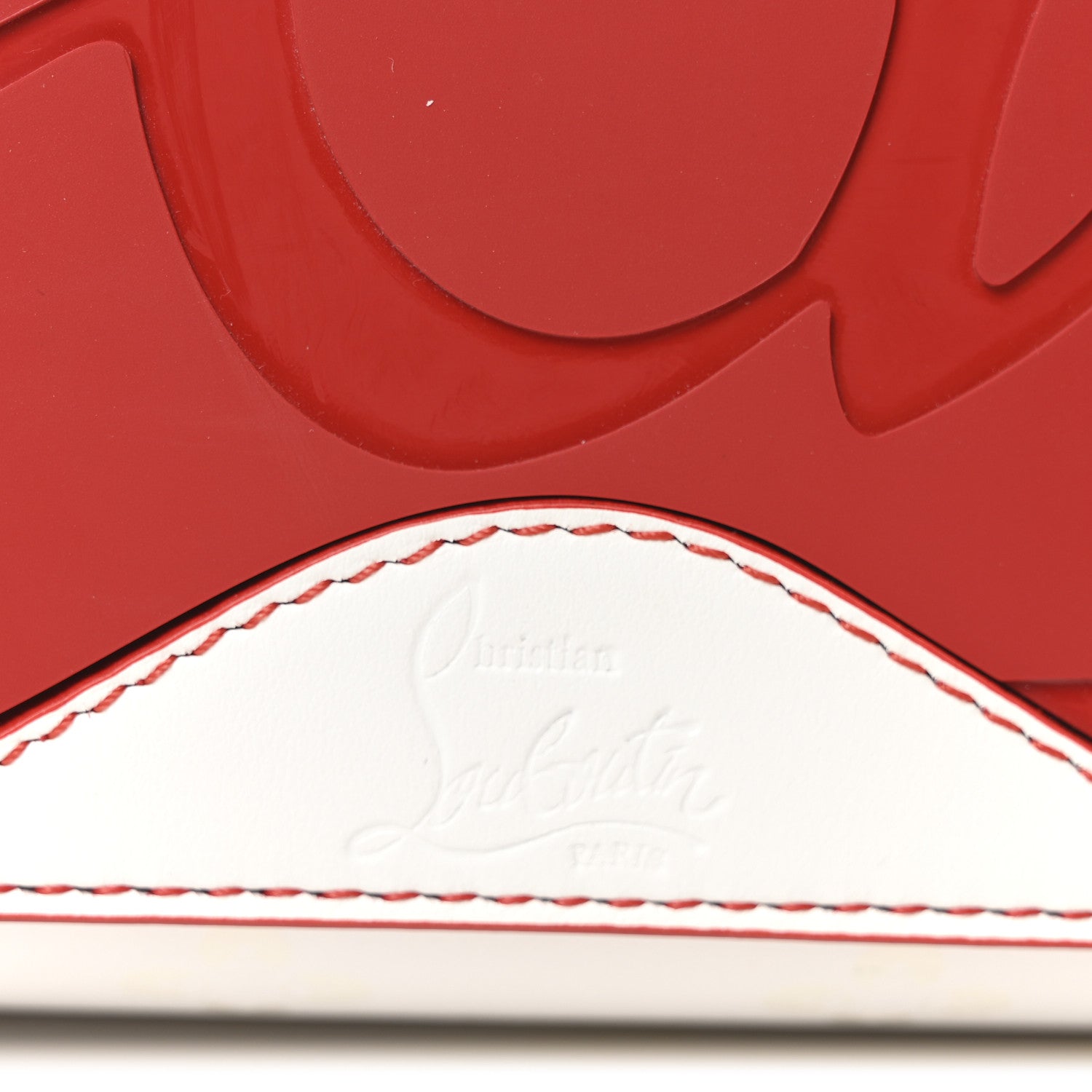 Christian Louboutin Calfskin Spikes Loubintheksy Embossed East West Cabata Tote White 7 of 11