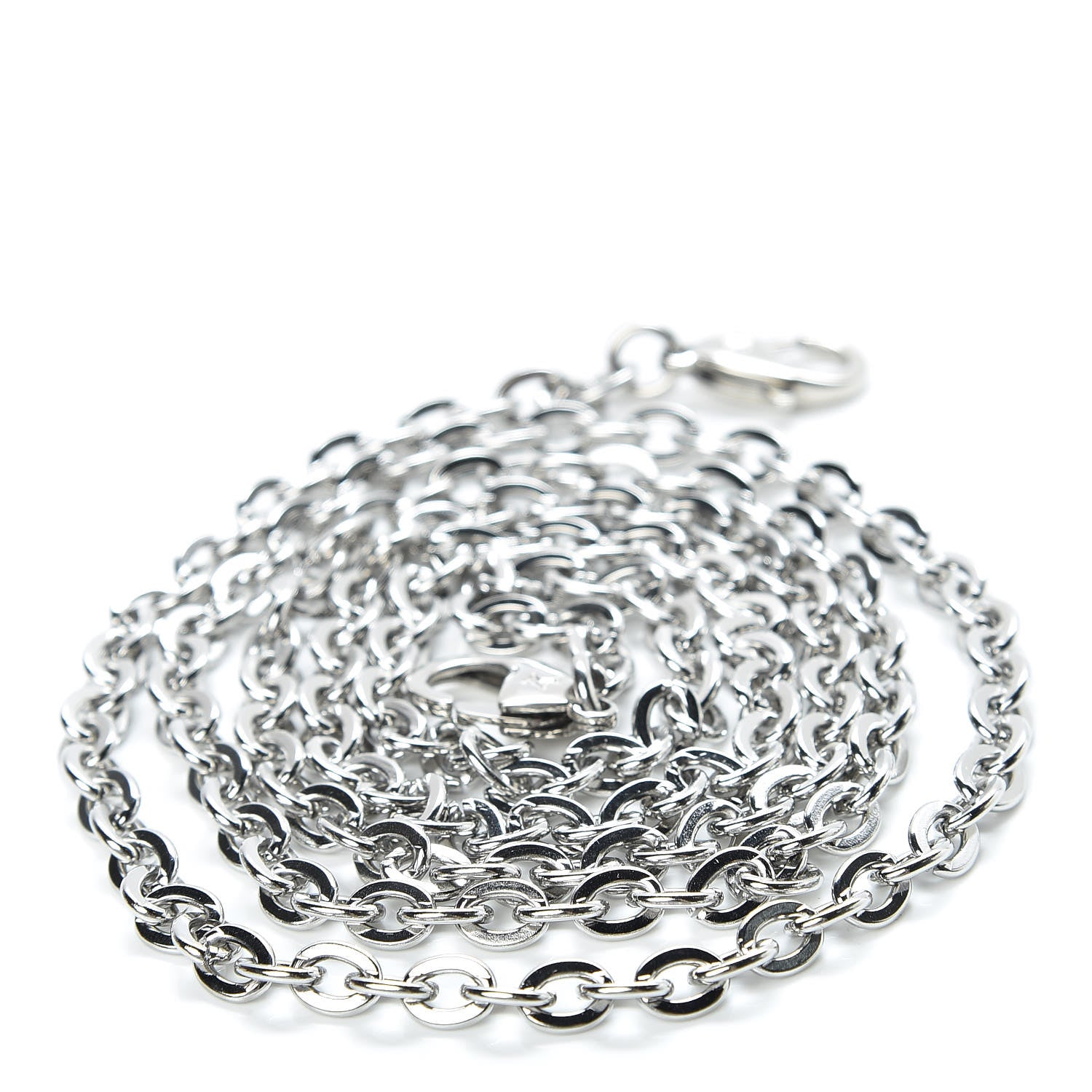 Louis Vuitton Felicie Chain Long Shoulder Strap Silver 3 of 4