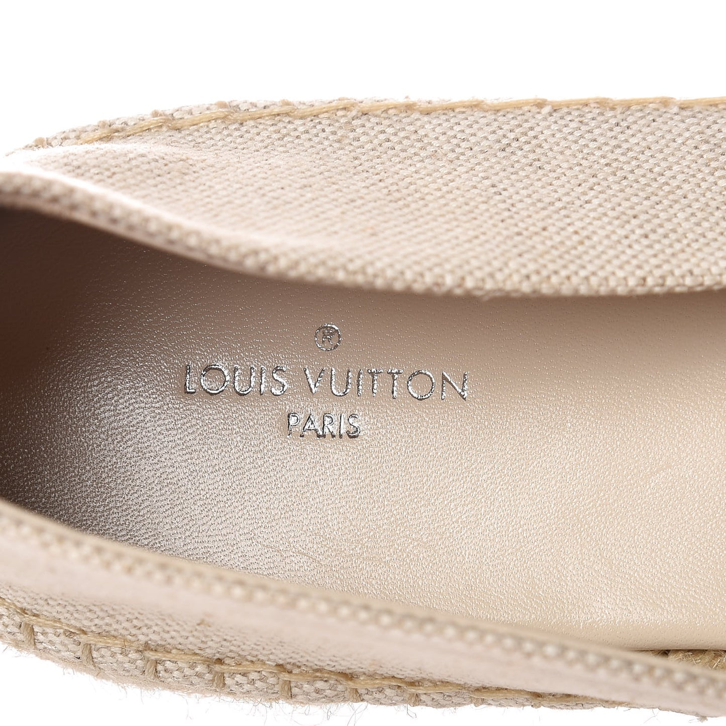 Canvas Seashore Espadrille Flats 37 Ecru