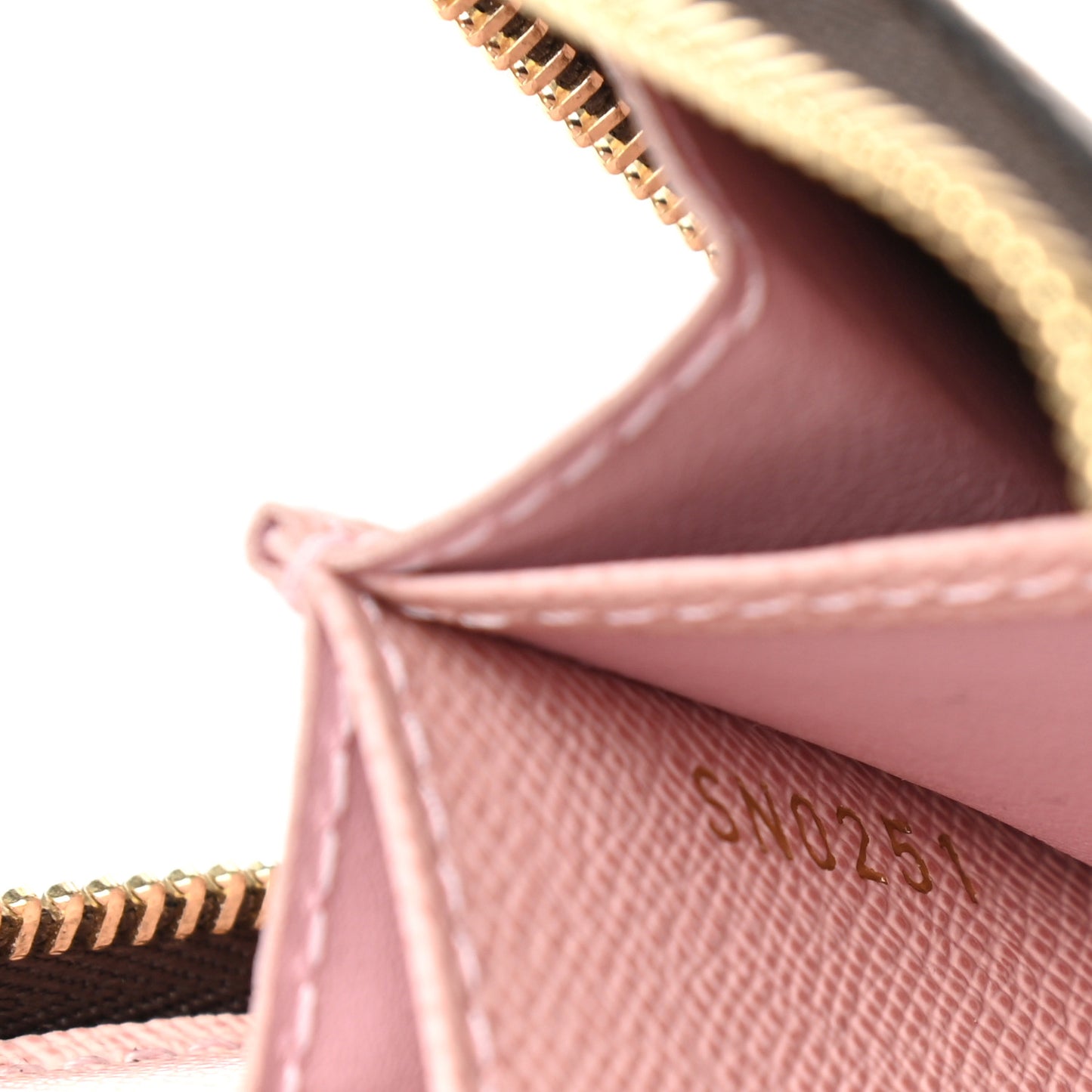 Damier Ebene Zippy Coin Purse Rose Ballerine