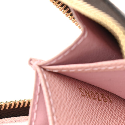 Louis Vuitton Damier Ebene Zippy Coin Purse Rose Ballerine 7 of 7