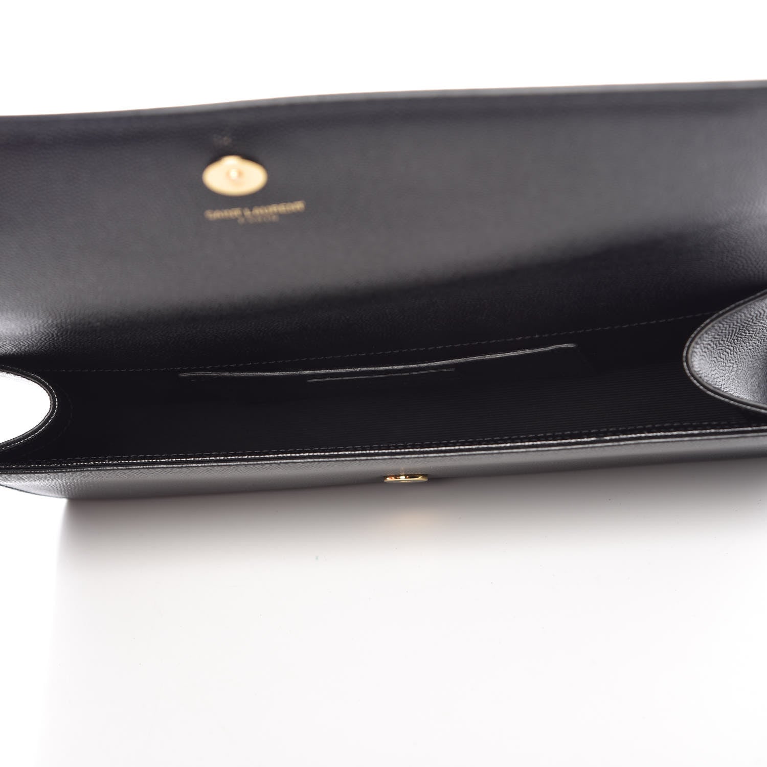 Saint Laurent Grain De Poudre Monogram Cassandre Clutch Black 5 of 13