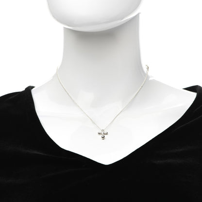 Tiffany Sterling Silver 12mm Elsa Peretti Cross Pendant Necklace 2 of 6
