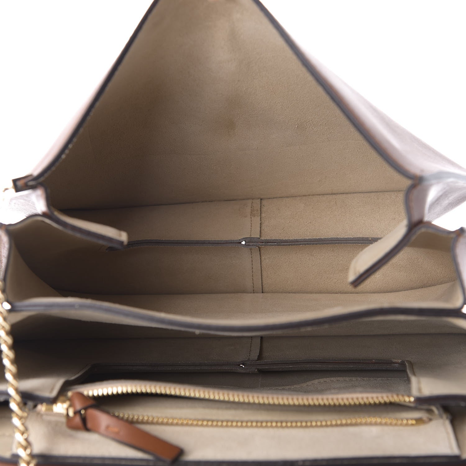 Chloe Suede Calfskin Medium Faye Shoulder Bag Tobacco 4 of 9