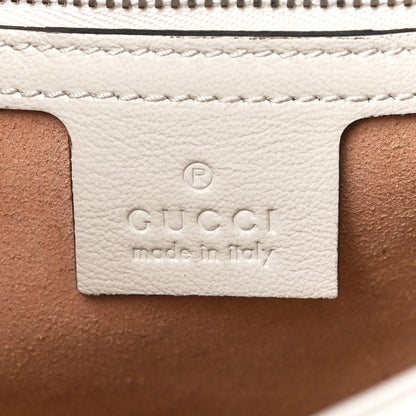 Gucci Vintage Effect Calfskin Matelasse Diagonal Small Torchon GG Marmont Shoulder Bag Blue Agata Mystic White 6 of 12