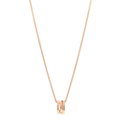 Bulgari 18K Rose Gold B.Zero1 Open Legends Pendant Necklace 1 of 4