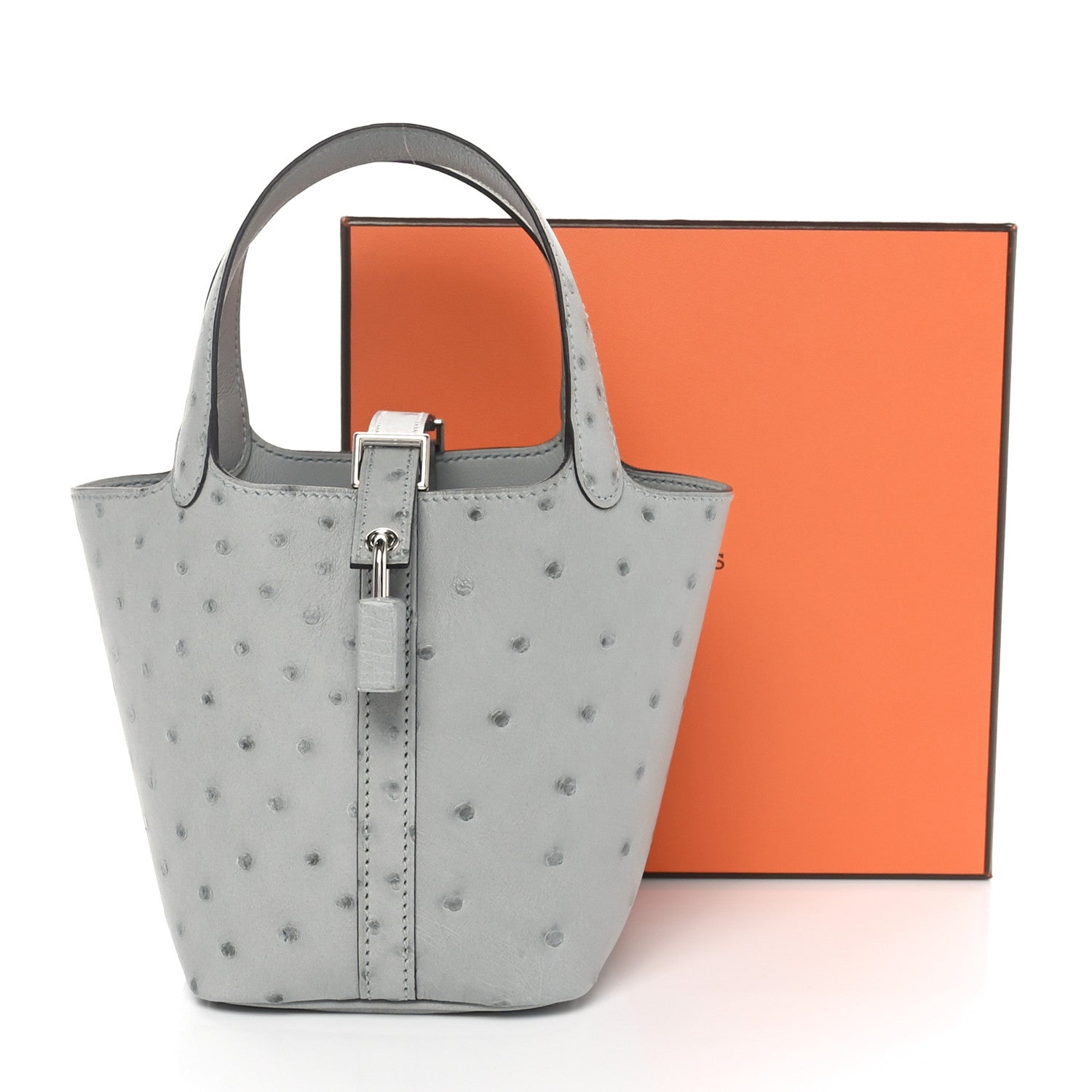Hermes Ostrich Micro Picotin Lock Bleu Glacier 1607763 – FASHIONPHILE