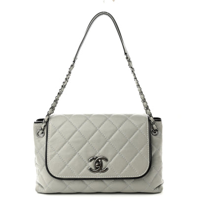 Chanel Caviar Quilted Chanel 3 Accordion Flap Bag Light Grey 1 of 10