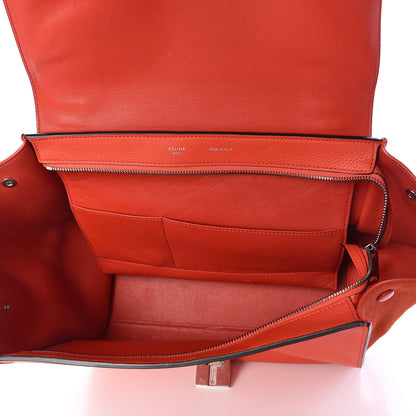Celine Drummed Calfskin Suede Medium Trapeze Vermillion 6 of 12