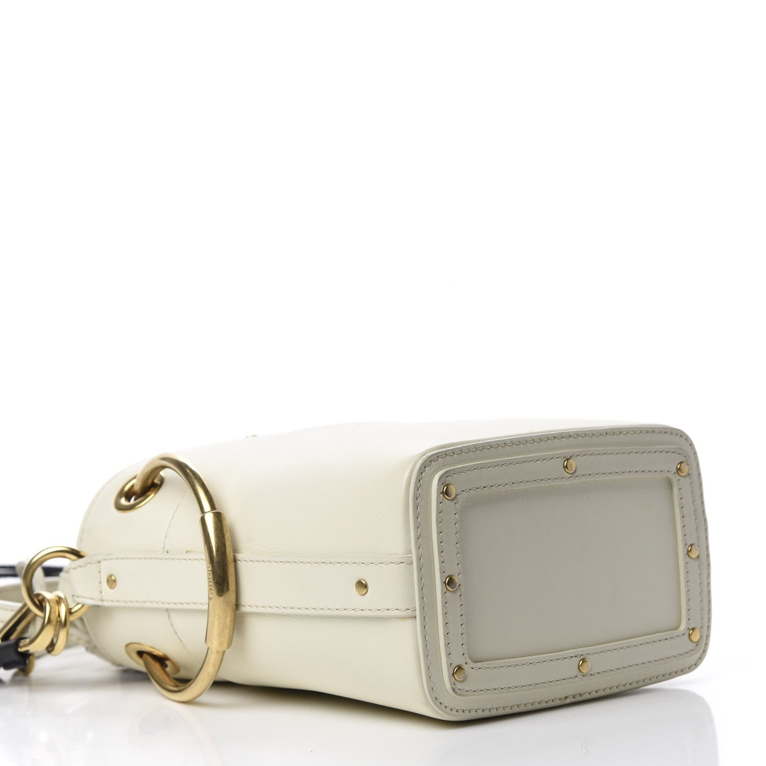 Chloe Smooth Calfskin Mini Roy Bucket Bag Natural White 5 of 11