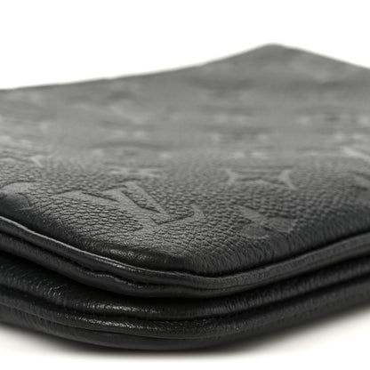 Louis Vuitton Empreinte Double Zip Pochette Black 9 of 11