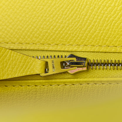 Hermes Epsom Kelly Sellier 32 Lime 26 of 39