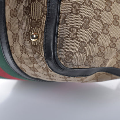 Gucci Monogram Vintage Web Medium Boston Black 23 of 24