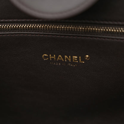 Chanel Lambskin Shearling Medium Deauville Tote Dark Brown 7 of 12