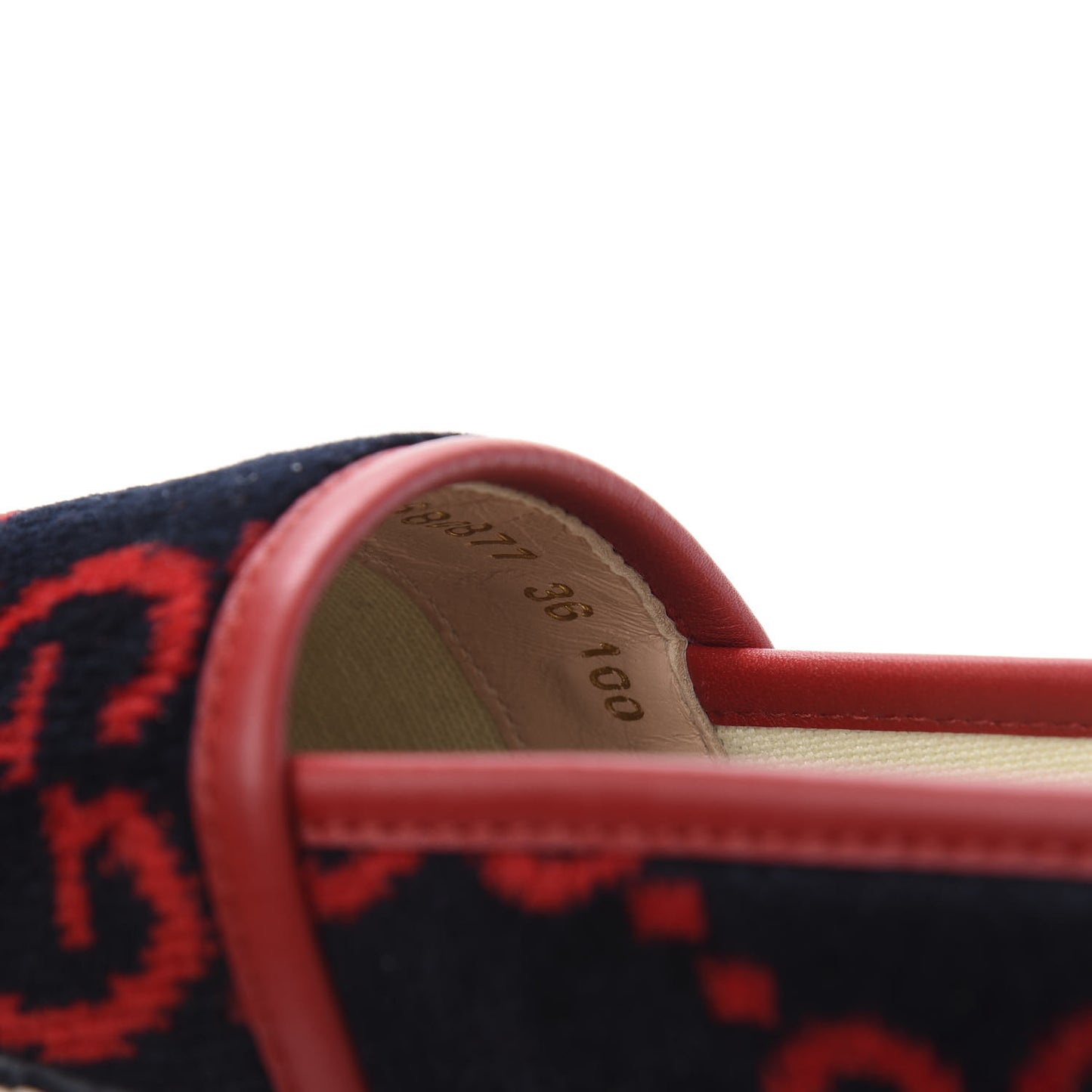 Terry Cloth GG Monogram Espadrilles 36 Blue Red