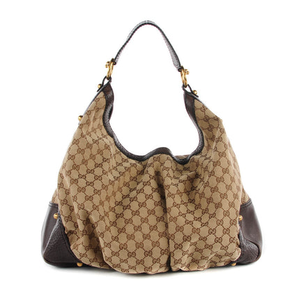 Gucci Monogram Large Jockey Hobo Brown 1 of 7