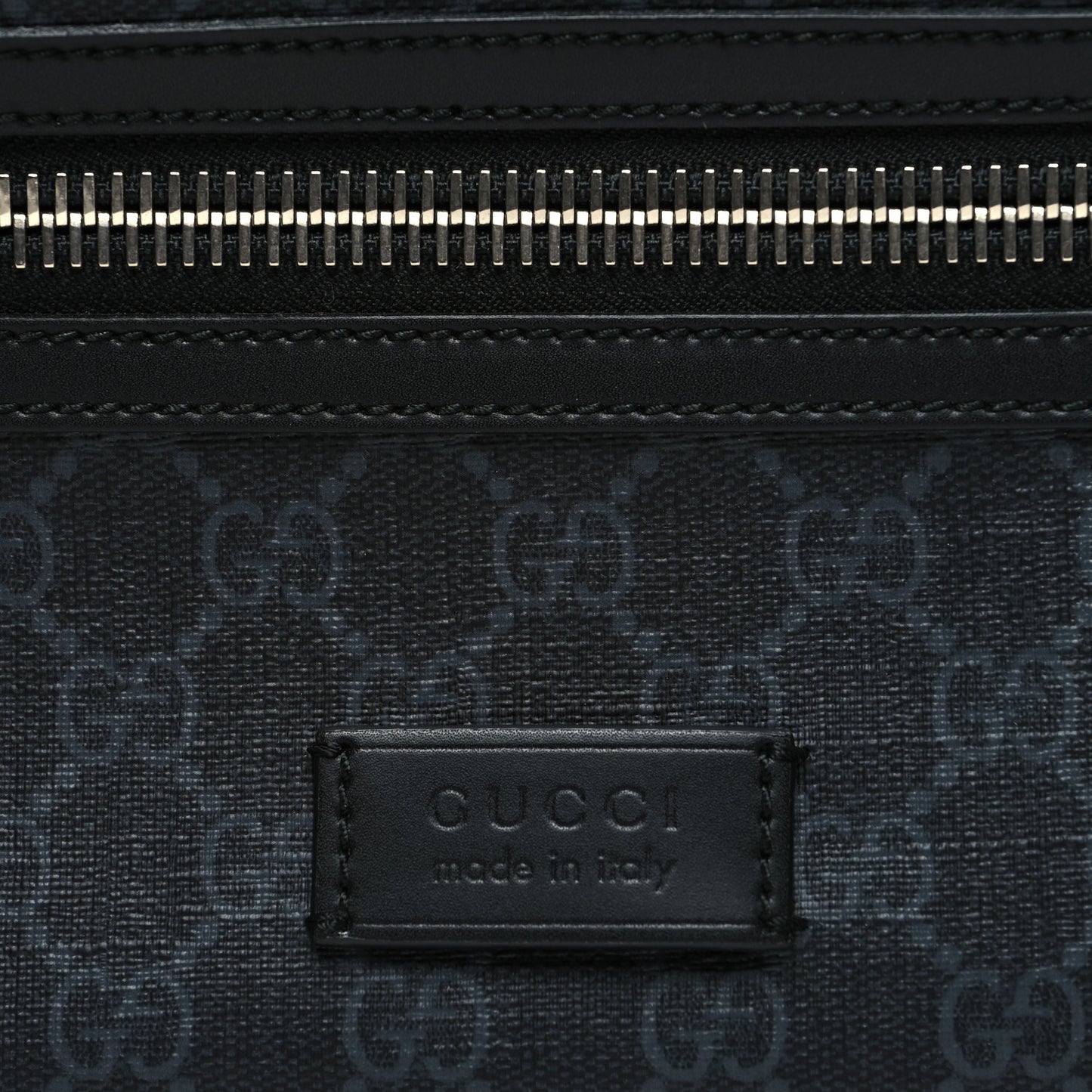 Soft GG Supreme Monogram Web Belt Bag Black Grey
