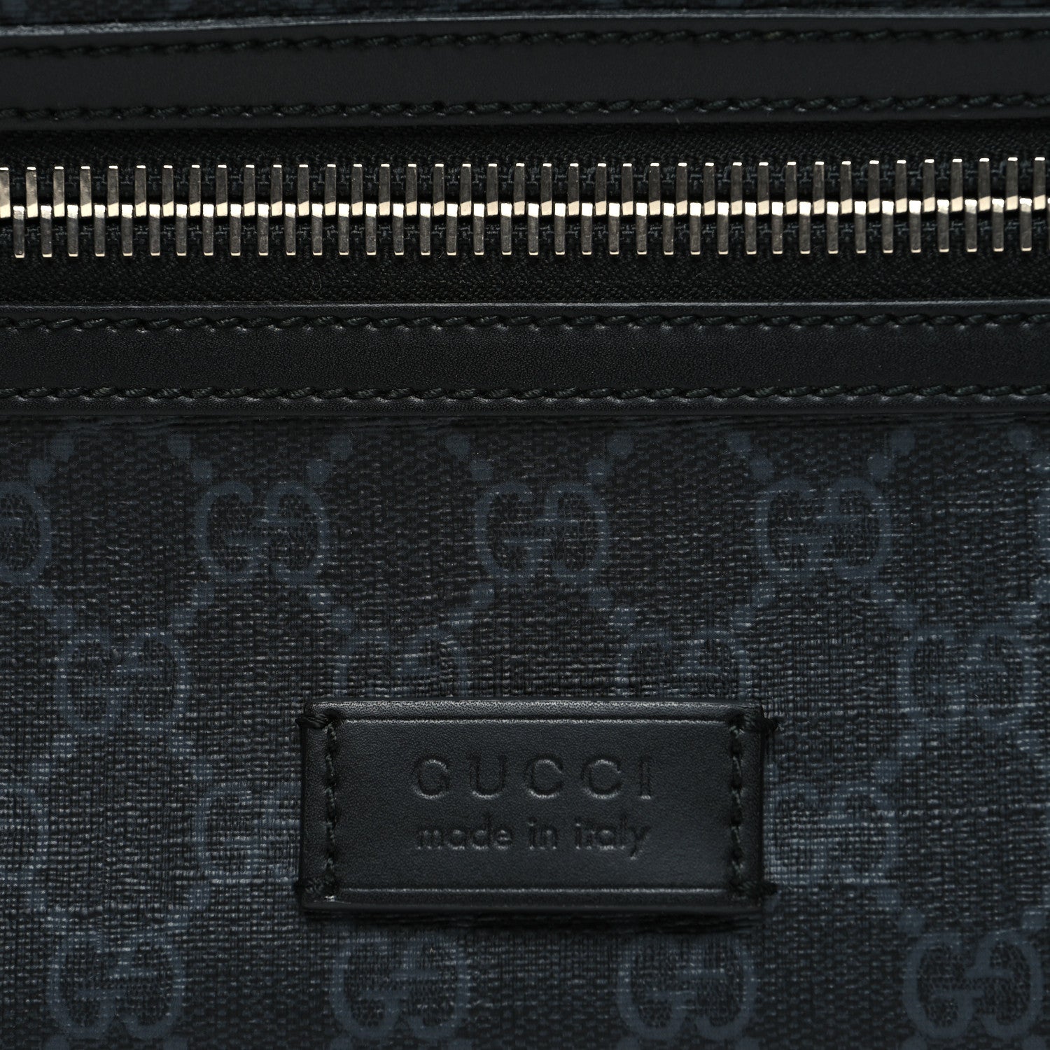 Gucci Soft GG Supreme Monogram Web Belt Bag Black Grey 8 of 11